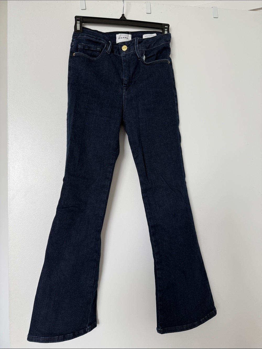 Frame Le One Crop Mini Boot Dark Indigo Jeans